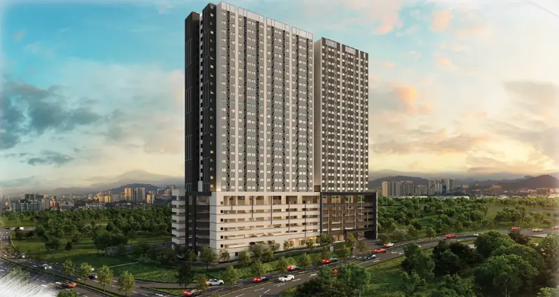 D'Nuri Residences tower and surroundings at D'Nuri Residences, Kwasa Damansara
