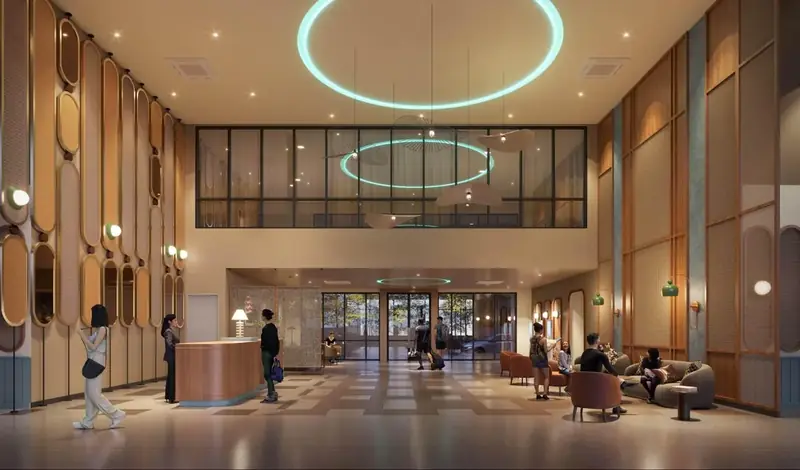 Residents’ lobby at Keeperz Suites, Gelugor