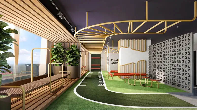 Indoor putting green at Phoeniz Suites, KLCC