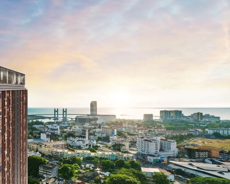 View over Kuala Terengganu from the tower at Qubaz, Kuala Terengganu