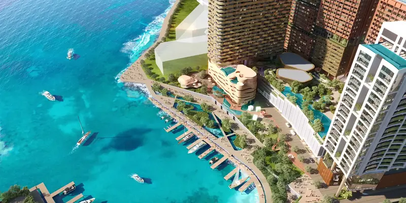 Jesselton Docklands from the air at The Bedrock, Jesselton Docklands