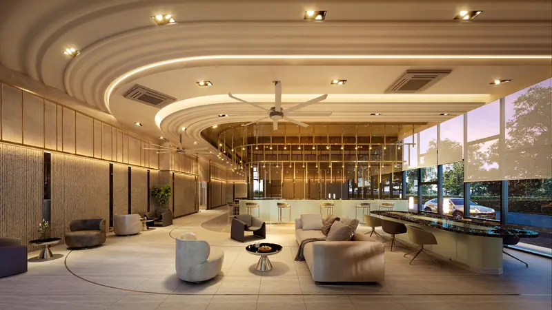 Grand lobby at The Celestz, Johor Bahru