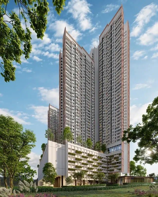 The Queenswoodz tower facade at The Queenswoodz, Bukit Jalil