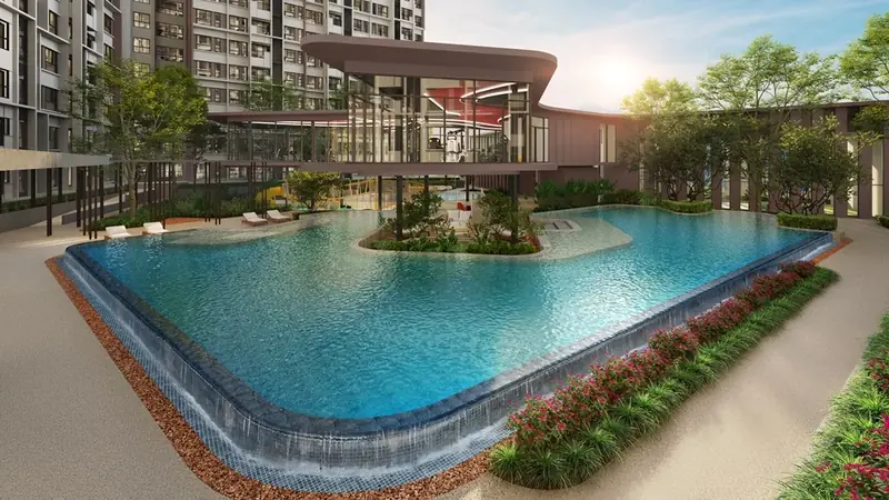 Lagoon-style pool at The Queenswoodz, Bukit Jalil