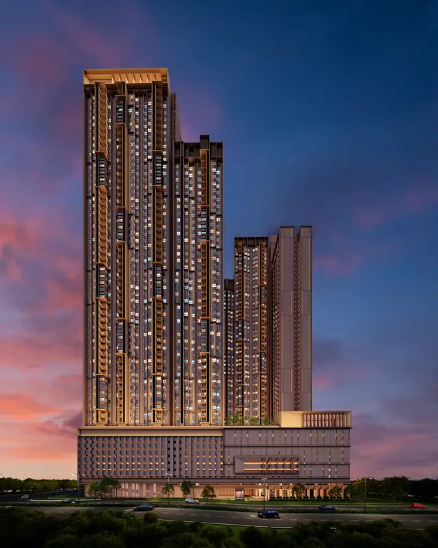 The Vividz towers at dusk, Bukit Jalil