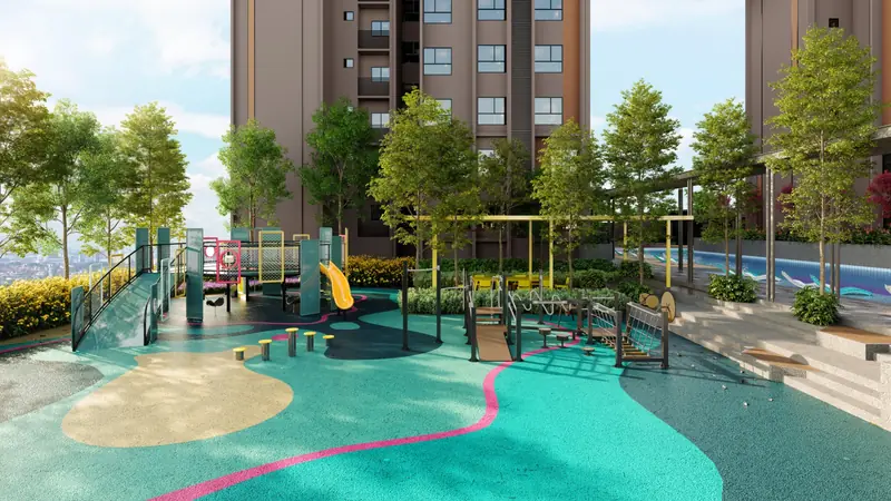 Children's play area at The Vividz, Bukit Jalil