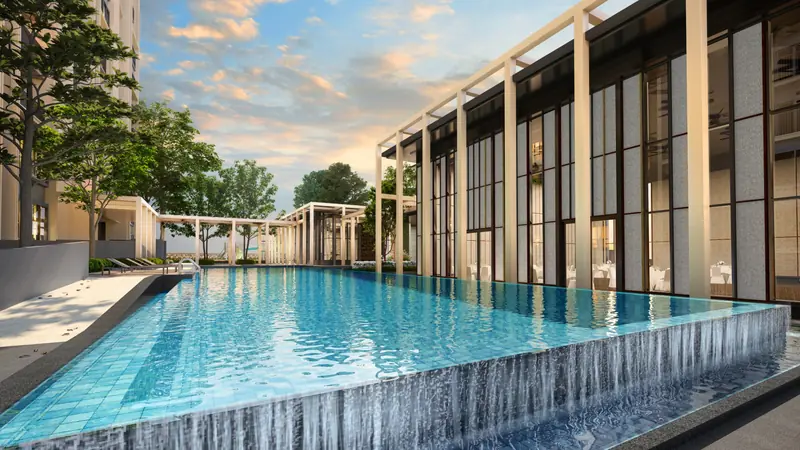 Swimming pool at Veladaz Residences, Bukit Jalil