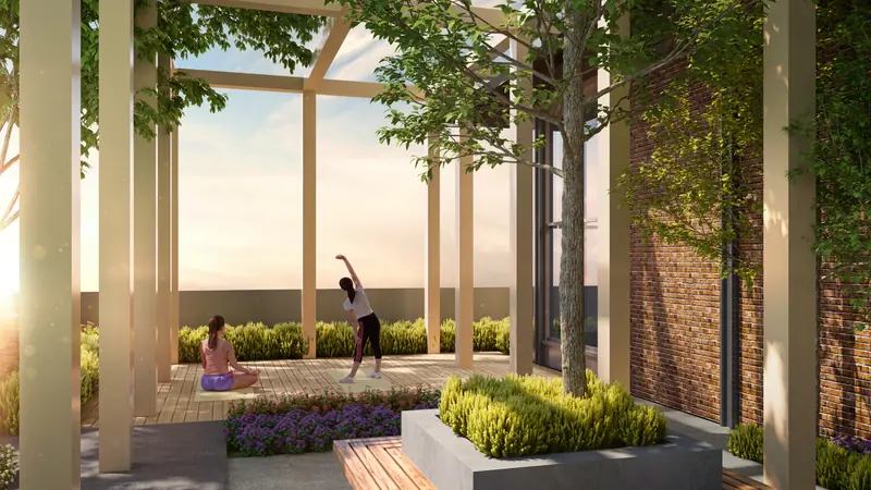 Yoga deck at Veladaz Residences, Bukit Jalil